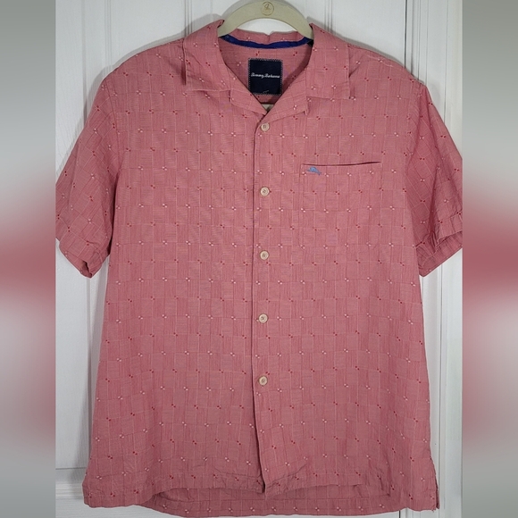 Tommy Bahamas Men's Red Short Sleeve Button Up Shirt Small - Picture 2 of 8